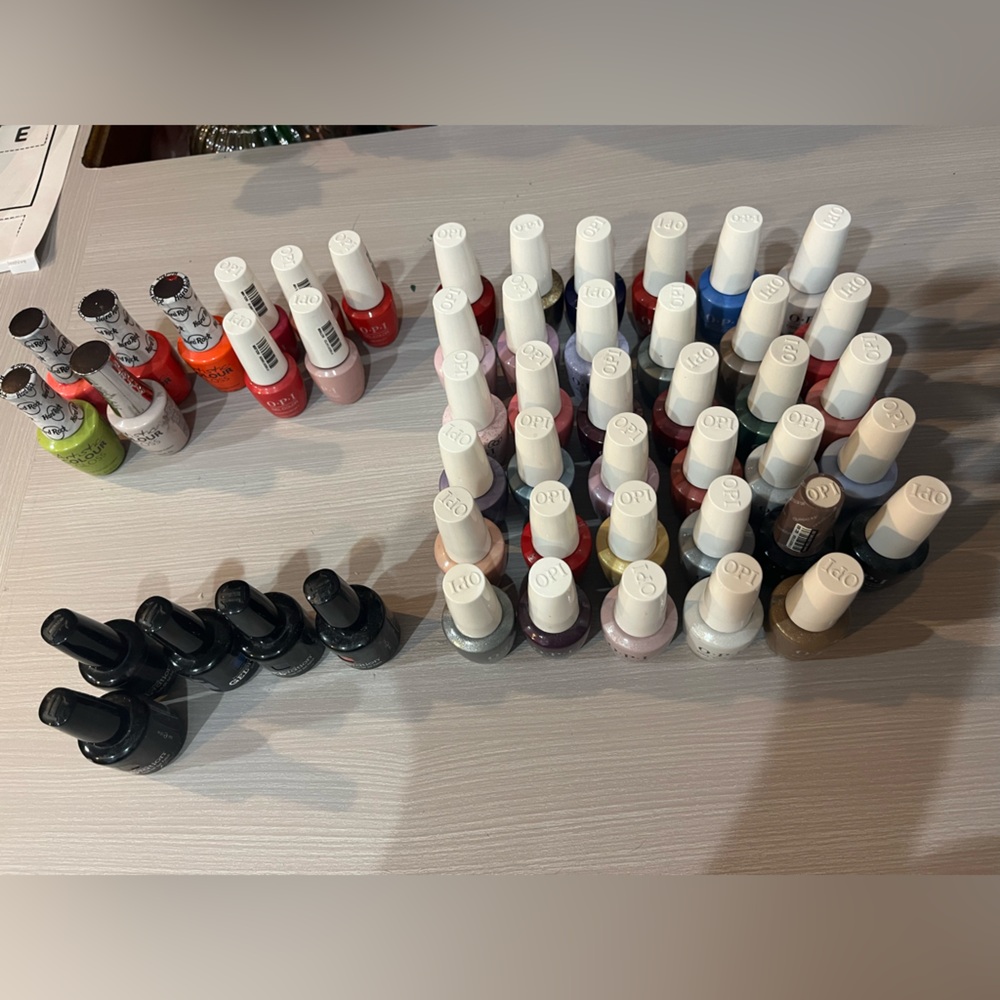 Gel polish!! 
OPI, GELERATION AND ARTISTIC NAIL DESIGN